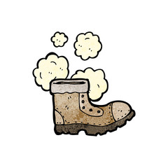 old work boot cartoon