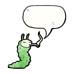 smoking caterpillar cartoon