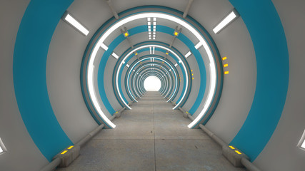 SCIFI futuristic corridor architecture