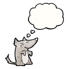 cartoon little wolf