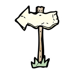 arrow sign post cartoon