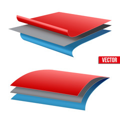 Technical illustration of a three-layer fabric.