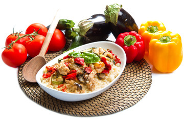 cous cous with meat and vegetables