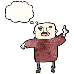 cartoon man with idea