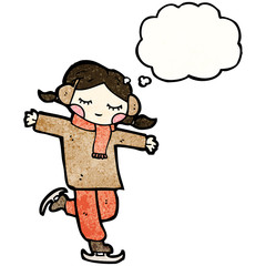 ice skating cartoon girl