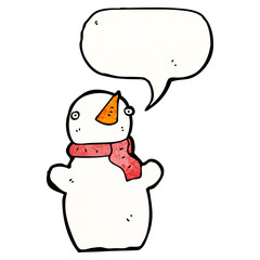 cartoon snowman