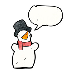 cartoon snowman