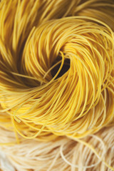 homemade dried chinese noodles roll background