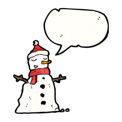 cartoon snowman
