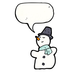 cartoon snowman