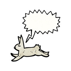 cartoon running rabbit