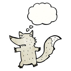 cartoon little wolf