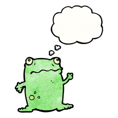 waving frog cartoon