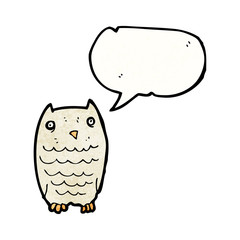 cartoon hooting owl