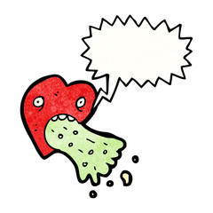 love sick heart cartoon