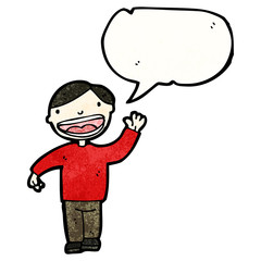 cartoon friendly man