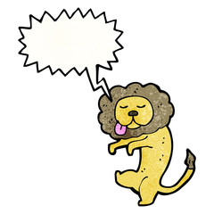 cartoon dancing lion