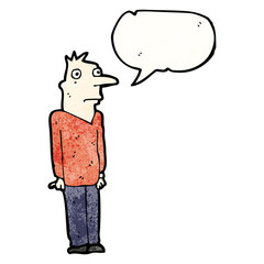 cartoon nervous man