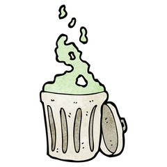 old garbage can cartoon