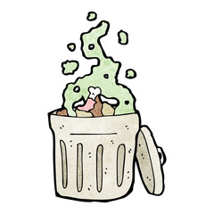 old garbage can cartoon