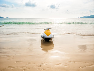 Water scooter on the beach