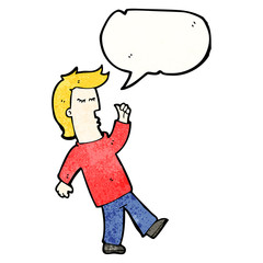 cartoon confident man