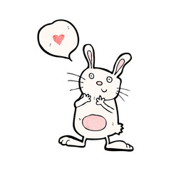Fototapeta na wymiar cartoon rabbit with love heart