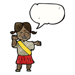 cartoon helpful girl guide