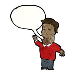 cartoon talking man