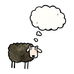 cartoon black sheep