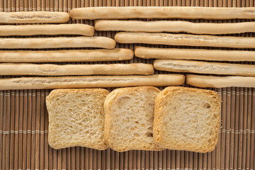 breadsticks and toasts