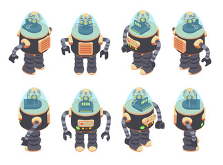 Isometric retro robot