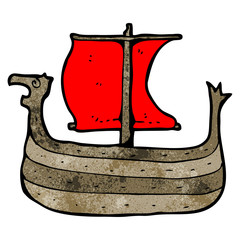 viking ship cartoon