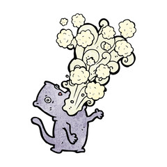 burping cat cartoon