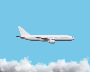 Fototapeta na wymiar big airplane in the sky