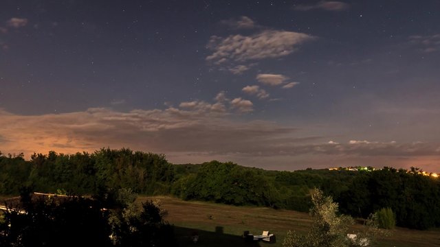 Nächtlicher Himmel über Porec/Kroatien