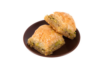 Serving Baklava with Pistachio
