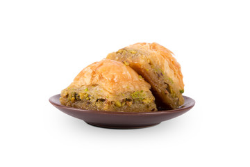 Serving Baklava with Pistachio