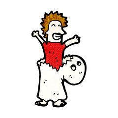 cartoon man in ghost costume