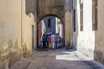 Narrow street in the old town