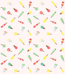 Vector seamless pattern from ice-creams