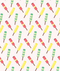 Vector seamless pattern from ice-creams