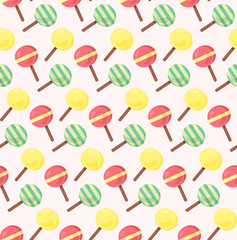 Vector seamless pattern from ice-creams