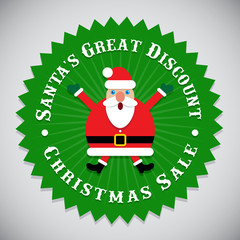 Santas Great Discount Christmas Sale Seal