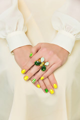 Girl hands with manicure