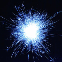 Blue holiday sparkle- fireworks