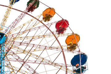 Ferris wheel isolated on white