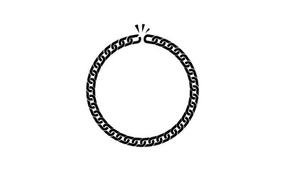 Naklejka premium Broken Circle Chain Connection Vector