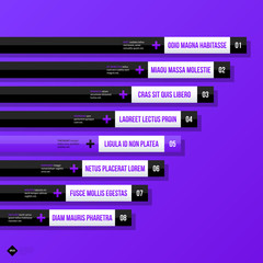 Vector chart template with horizontal elements. EPS10