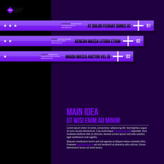 Vector chart template with horizontal elements. EPS10